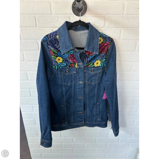 Jacket Denim By Clothes Mentor In Blue Denim, Size: M