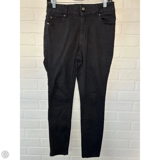 Jeans Skinny By Tahari By Arthur Levine In Black Denim, Size: 10