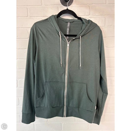 Athletic Sweatshirt Hoodie By Vuori In Green, Size: L