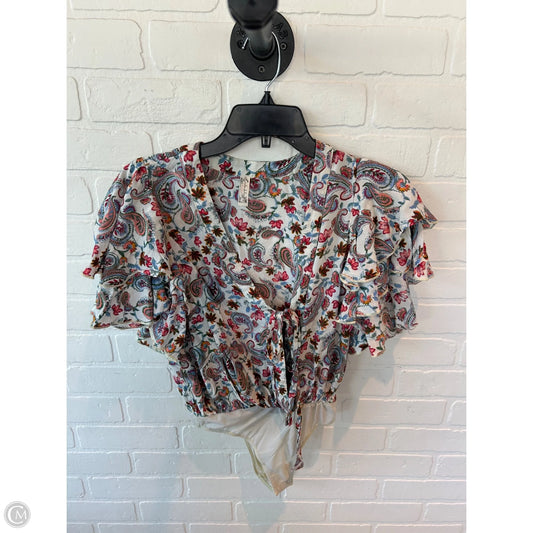 Bodysuit By Free People In Blue & Red & White, Size: Xs