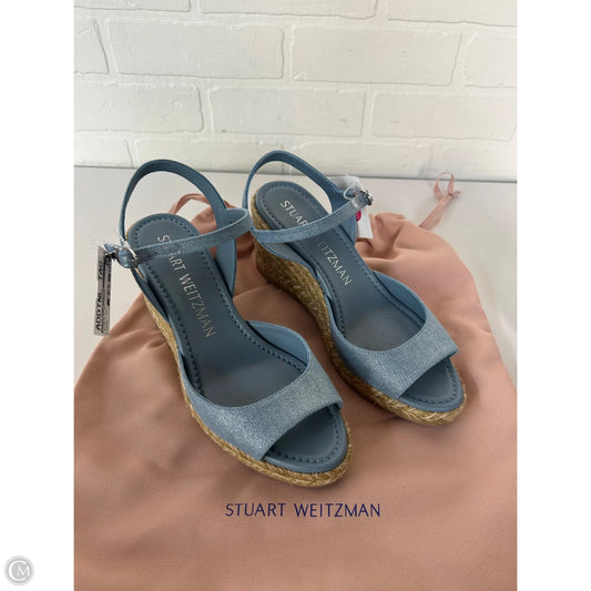 Sandals Designer By Stuart Weitzman In Blue & Tan, Size: 9