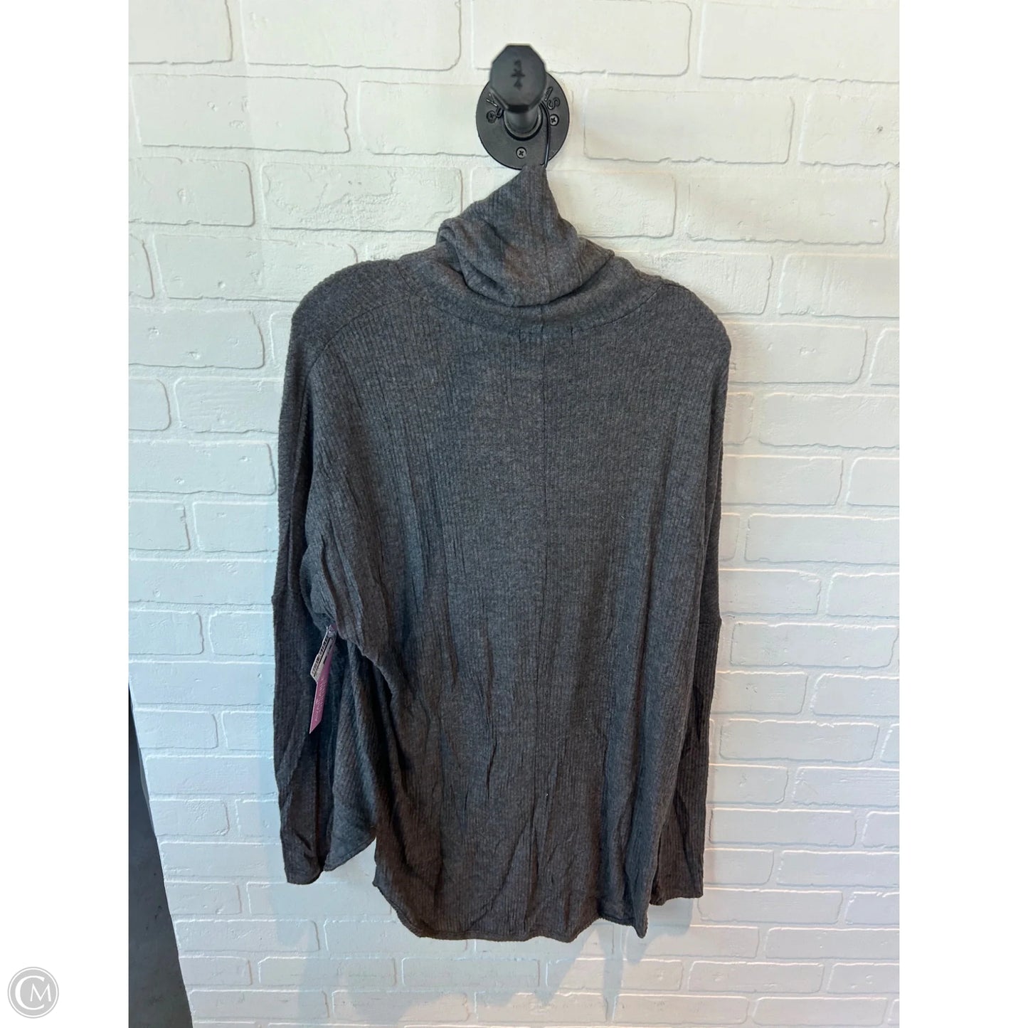 Top Long Sleeve By Cherish In Grey, Size: L