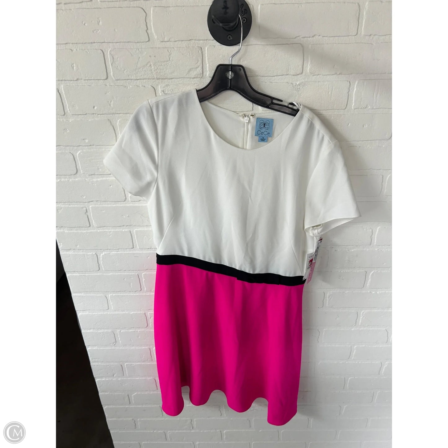 Dress Work By Cece In Pink & White, Size: M