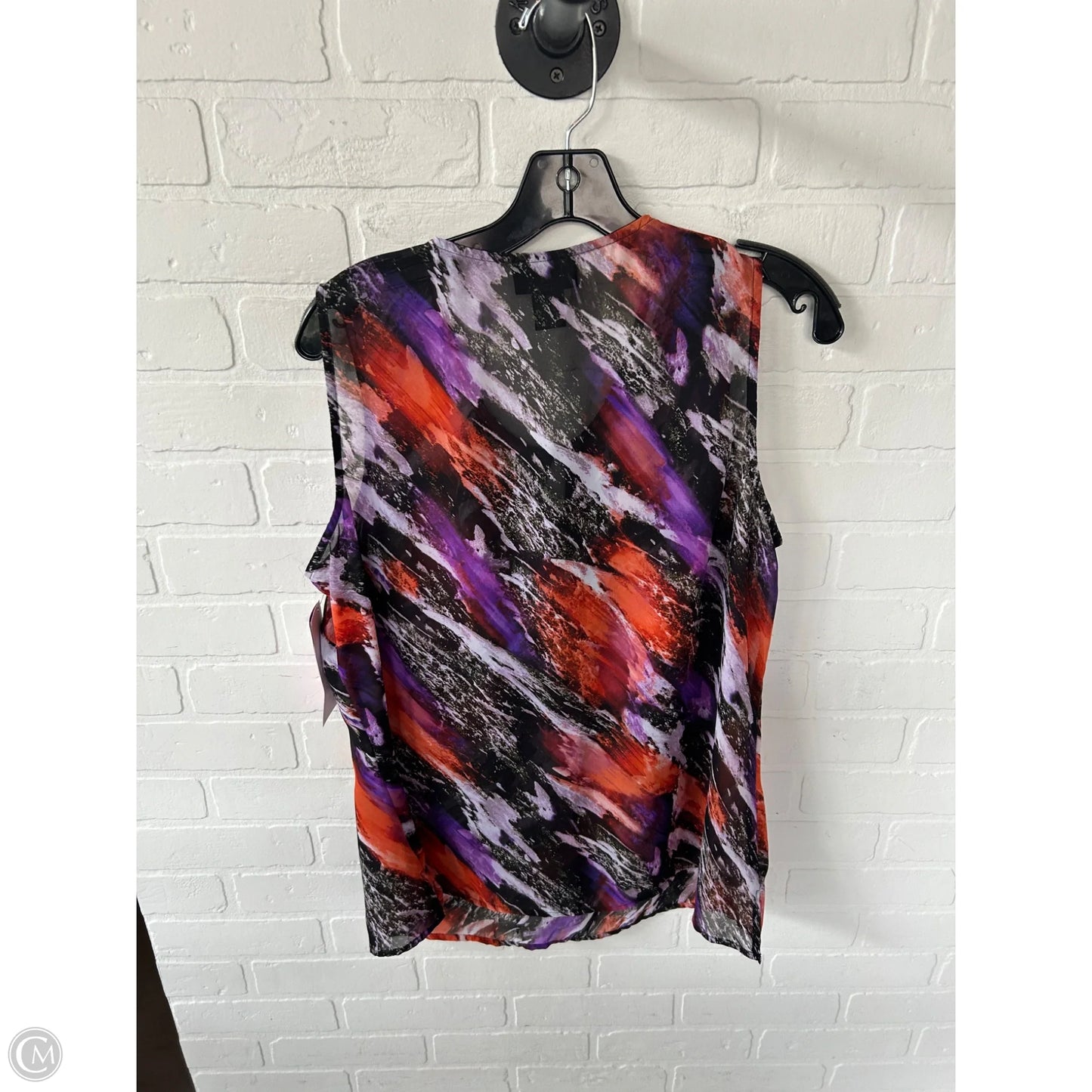 Top Sleeveless By Lane Bryant In Black & Purple, Size: L