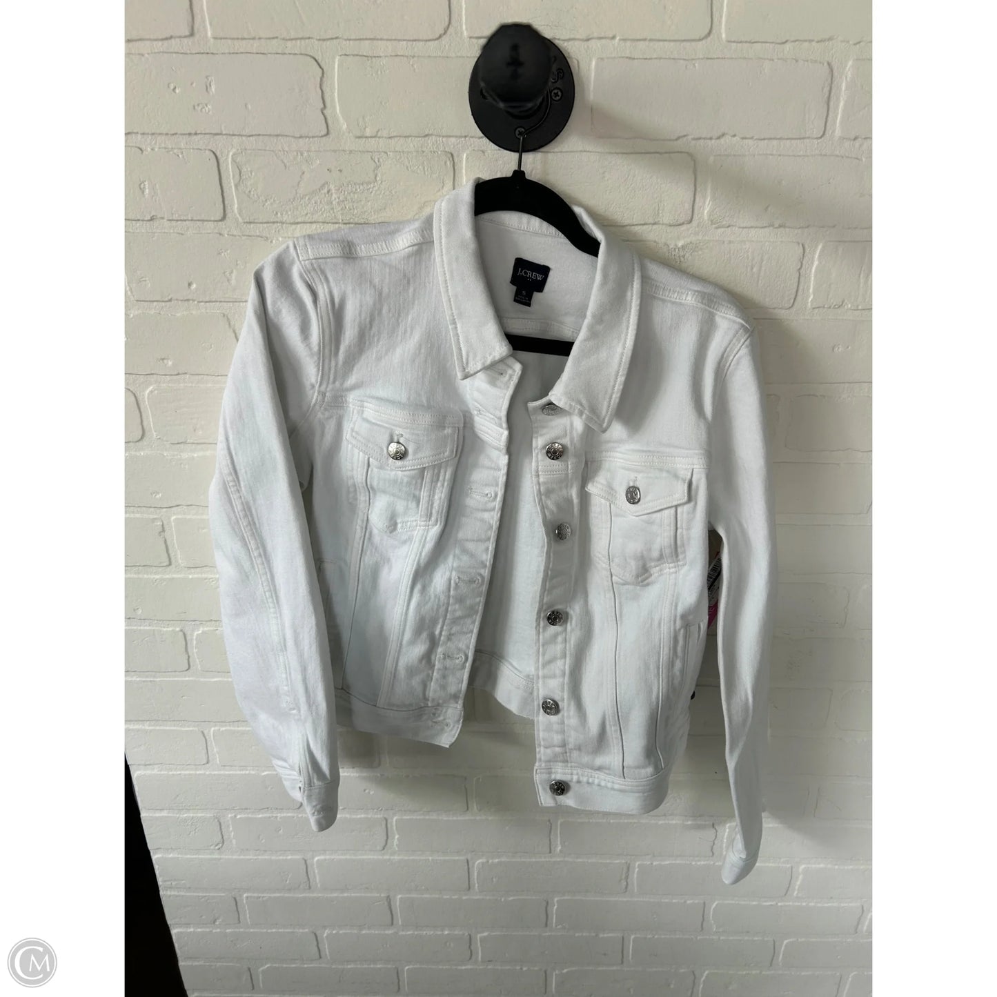 Jacket Denim By J. Crew In White Denim, Size: S