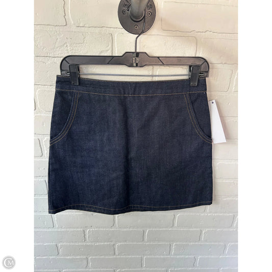 Skirt Mini & Short By Top Shop In Blue Denim, Size: 6