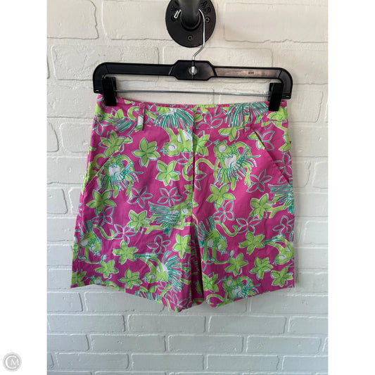 Shorts Designer By Lilly Pulitzer In Green & Pink, Size: 2