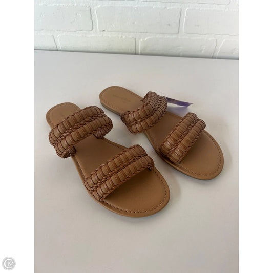 Sandals Flats By Universal Thread In Tan, Size: 9