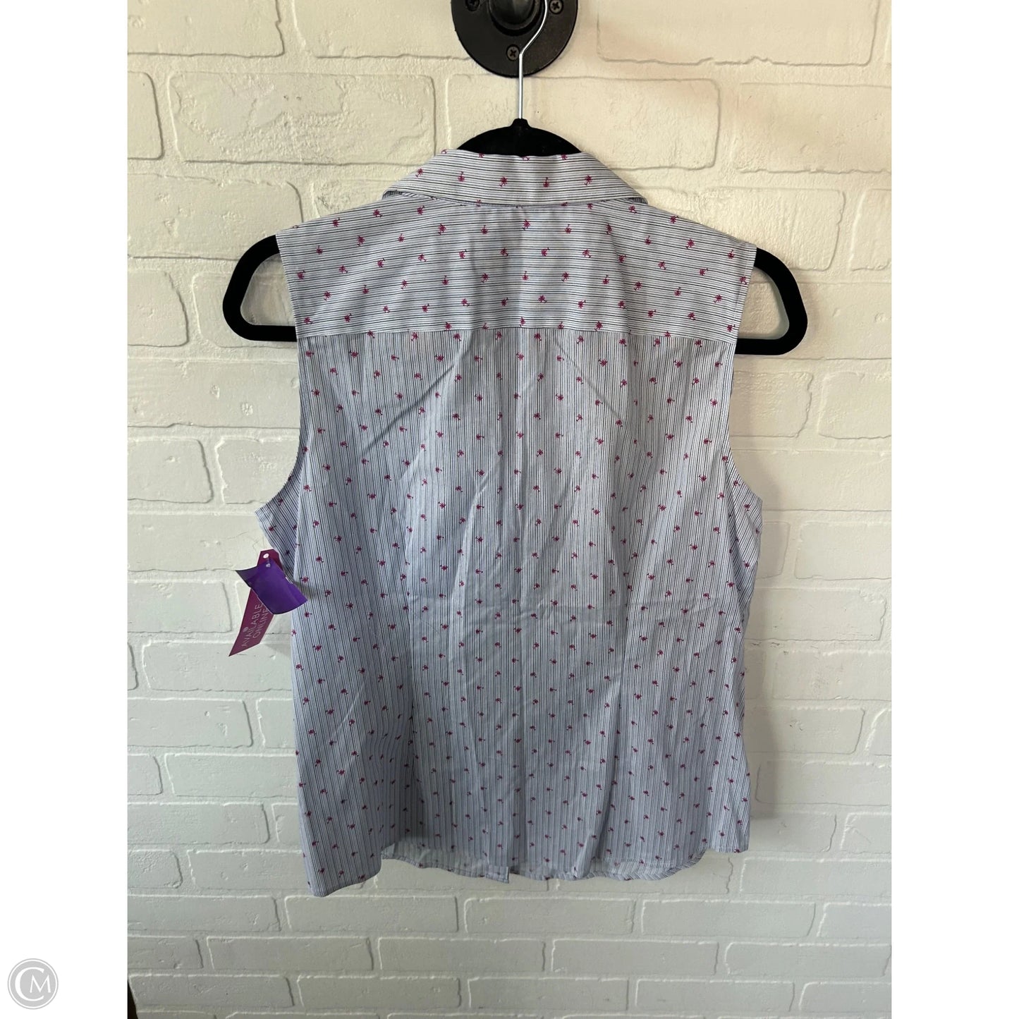Top Sleeveless By Talbots In Blue & Pink, Size: M
