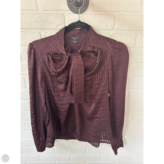 Top Long Sleeve By Guess In Brown, Size: Xs