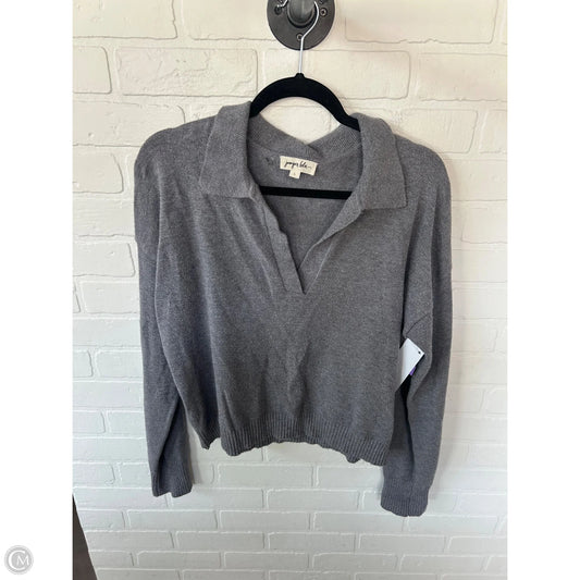 Sweater By Clothes Mentor In Grey, Size: L
