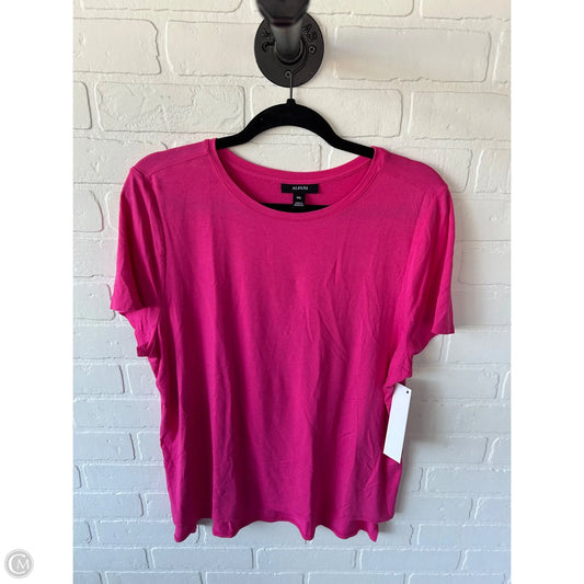 Top Short Sleeve Basic By Alfani In Pink, Size: Xlp