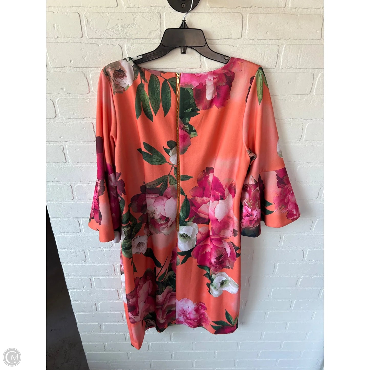 Dress Work By Calvin Klein In Orange, Size: L
