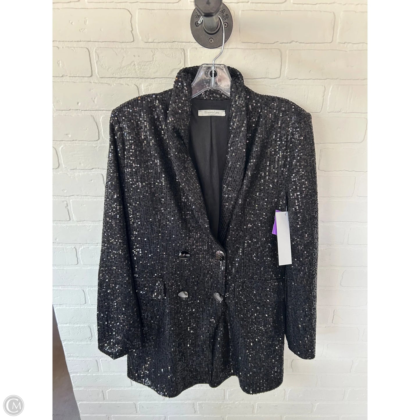 Blazer By Clothes Mentor In Black, Size: L