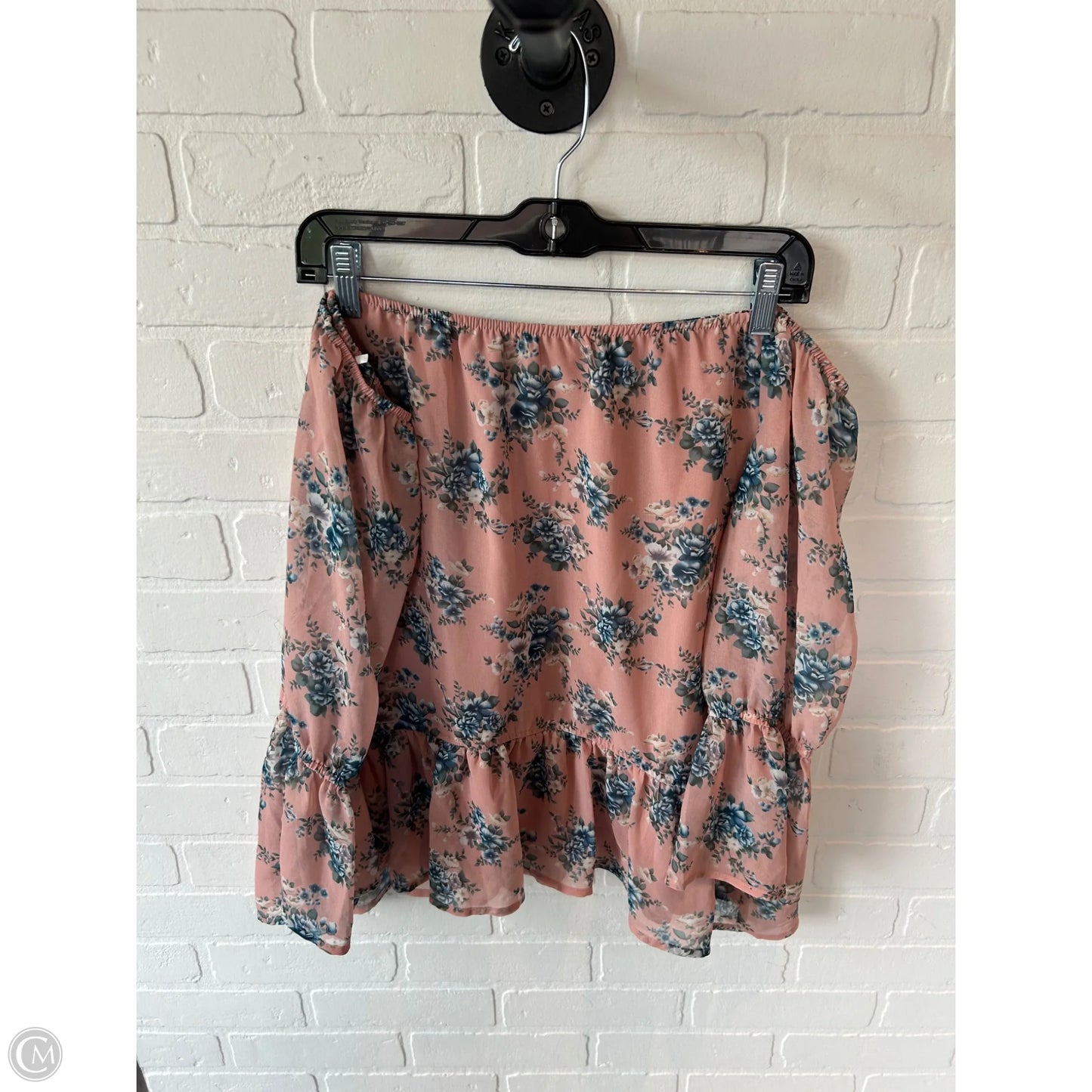 Top Long Sleeve By Clothes Mentor In Blue & Pink, Size: M