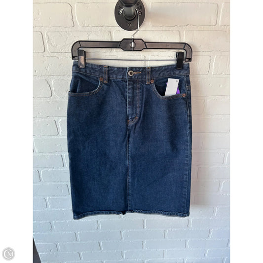 Skirt Midi By Ann Taylor In Blue Denim, Size: 2