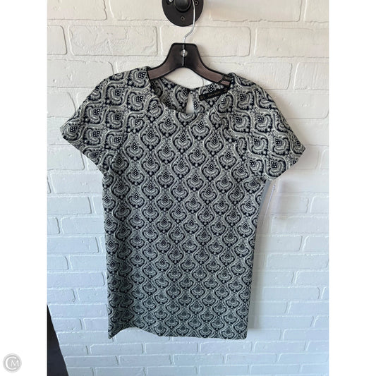 Dress Casual Short By Zara Basic In Blue & Cream, Size: S