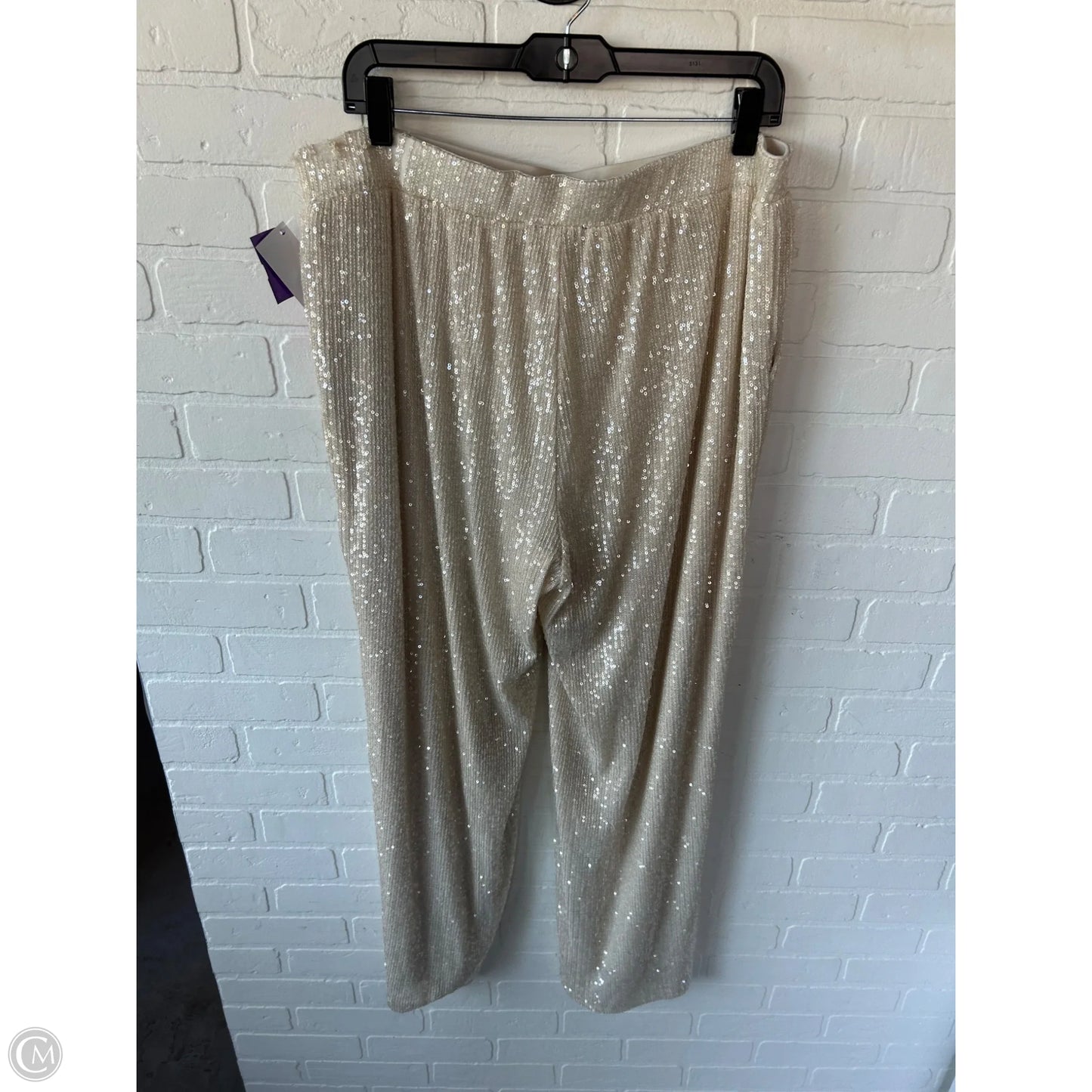 Pants Wide Leg By Cable And Gauge In Cream, Size: 16