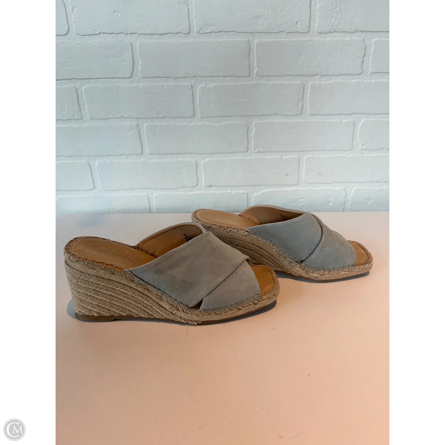 Sandals Heels Block By Splendid In Blue & Tan, Size: 9