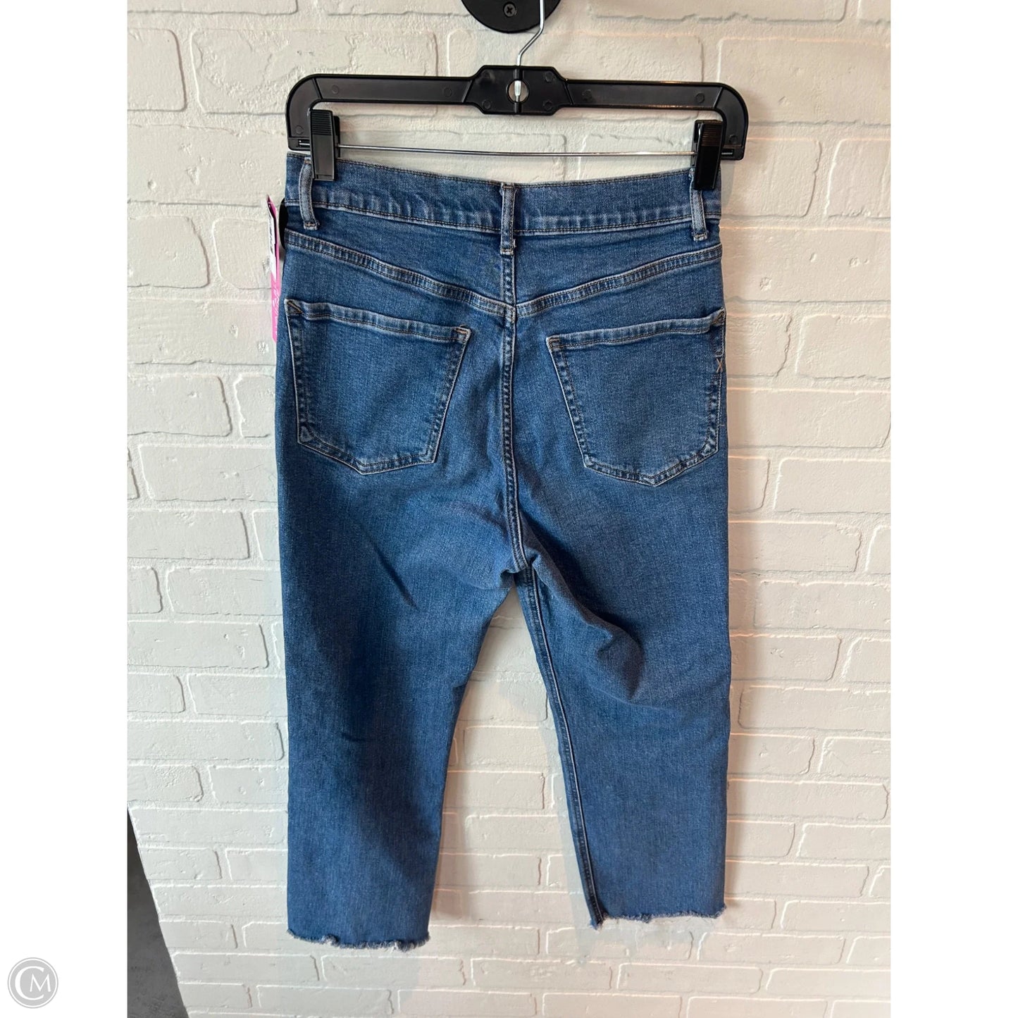 Jeans Straight By Express In Blue Denim, Size: 4