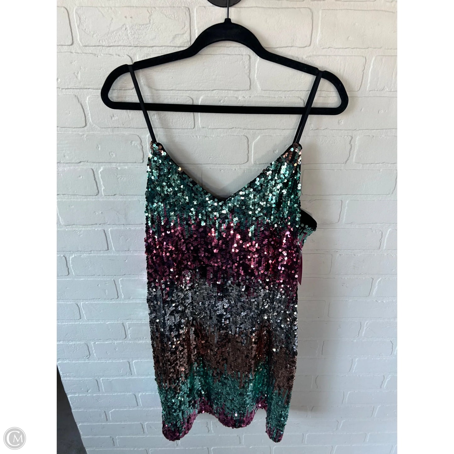 Dress Party Short By Express In Green & Pink, Size: Xl