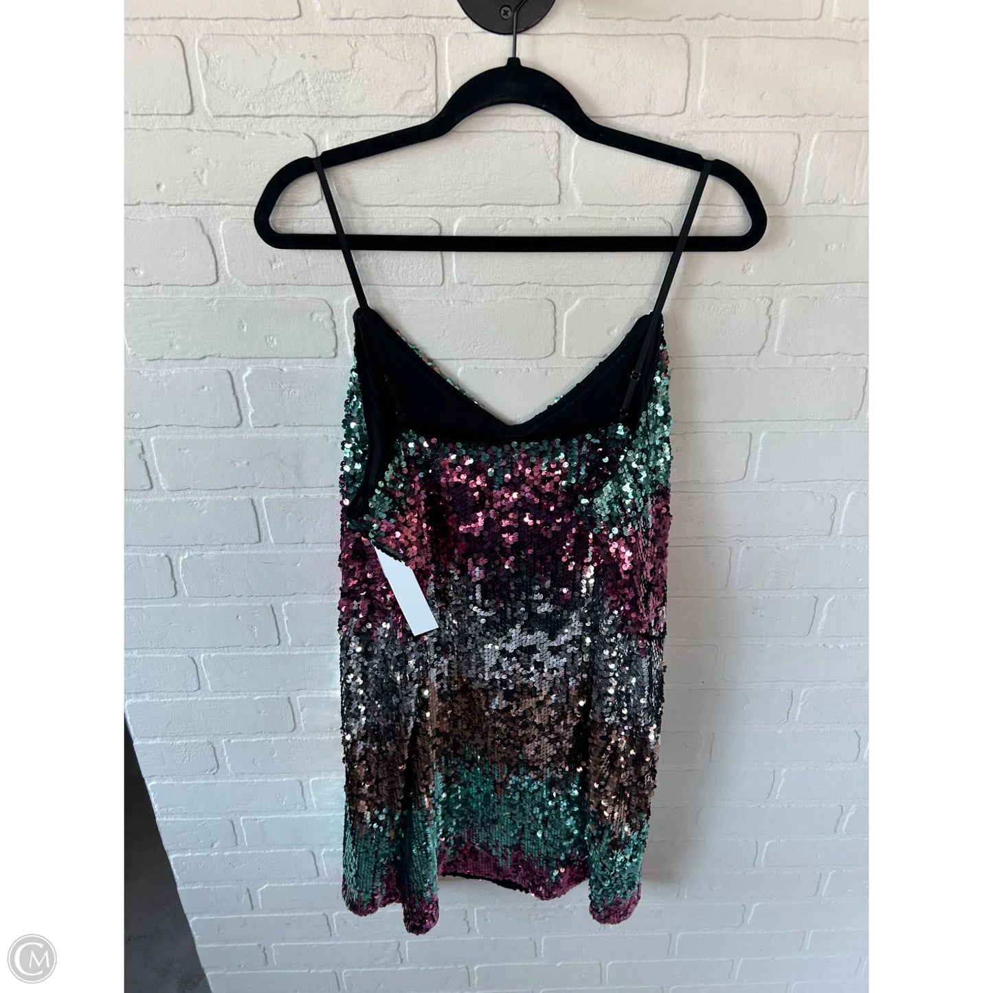 Dress Party Short By Express In Green & Pink, Size: Xl