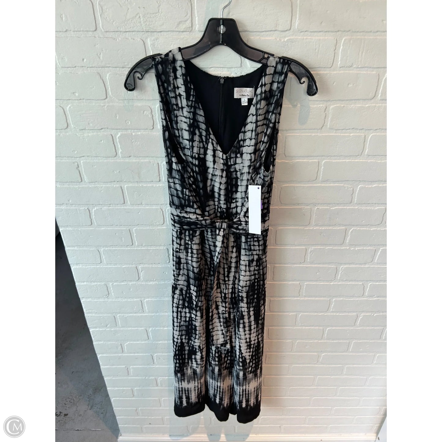 Jumpsuit By Robbie Bee In Black & Grey, Size: L