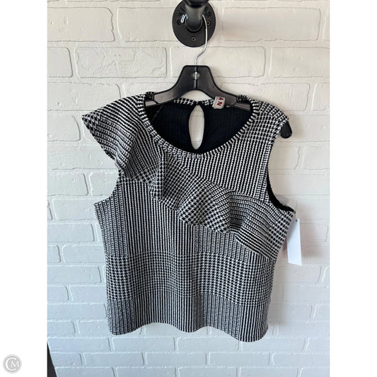Top Sleeveless By Dolan Left Coast In Black & White, Size: L