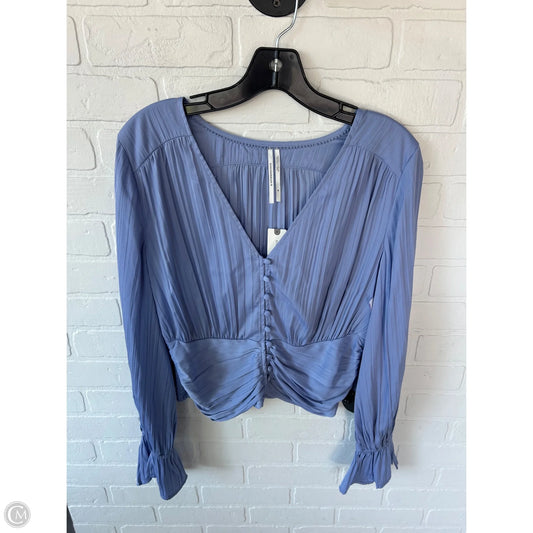 Top Long Sleeve By Anthropologie In Blue, Size: M