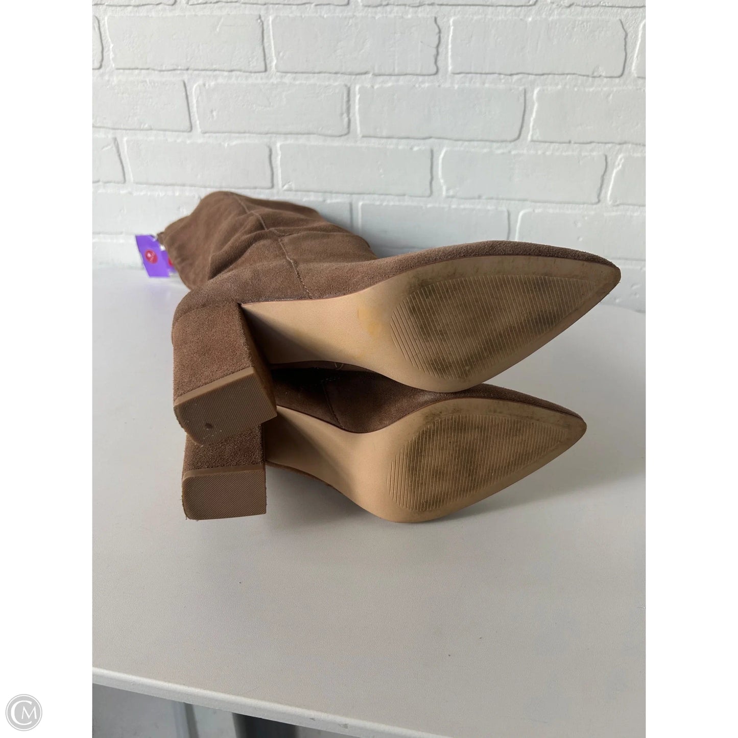 Boots Knee Heels By Steve Madden In Brown, Size: 9.5
