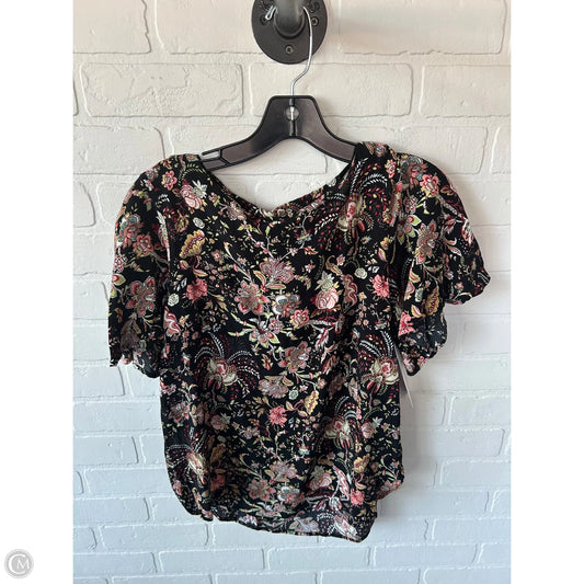 Top Short Sleeve By H&m In Black & Brown, Size: S