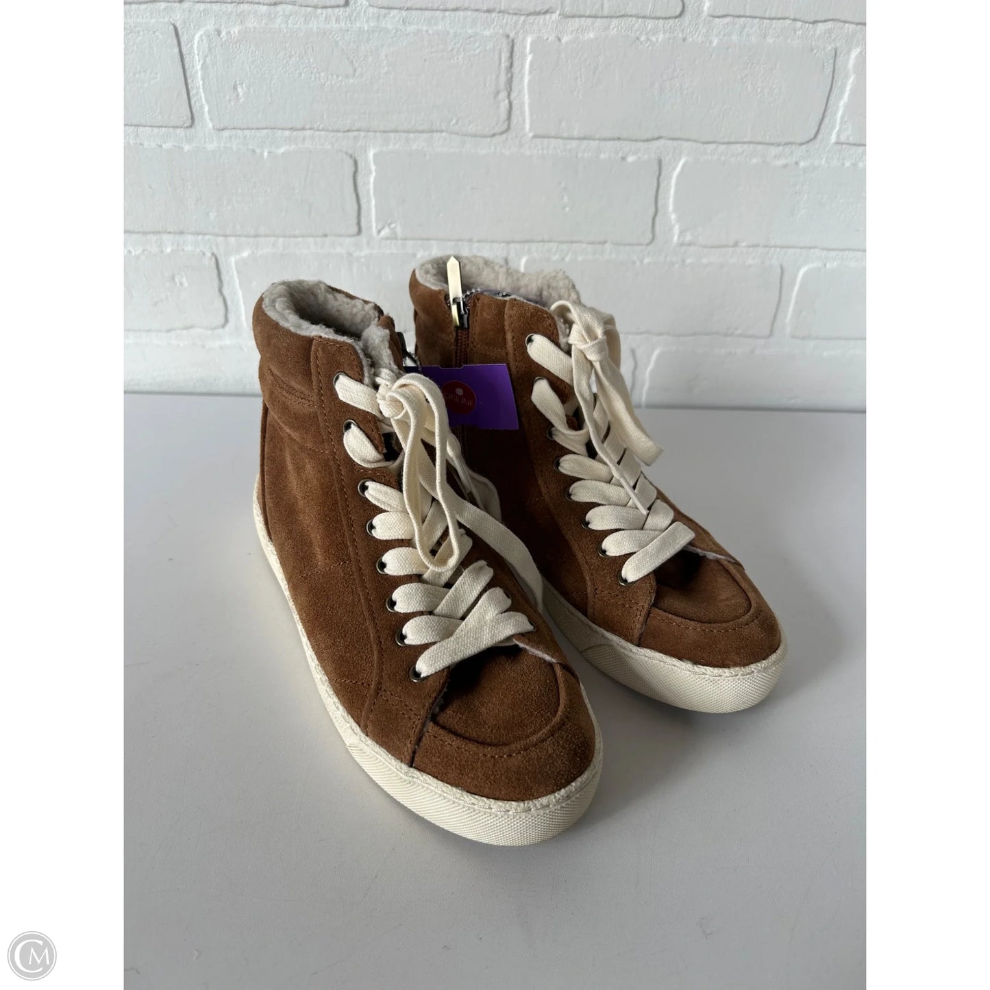 Shoes Sneakers By Sam Edelman In Tan & White, Size: 7