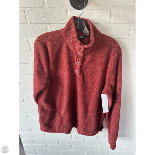 Jacket Fleece By Eddie Bauer In Orange, Size: S