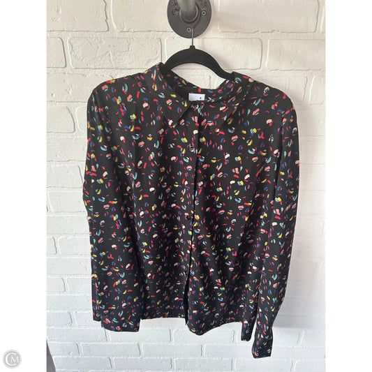 Top Long Sleeve By Cabi In Black & Pink, Size: L