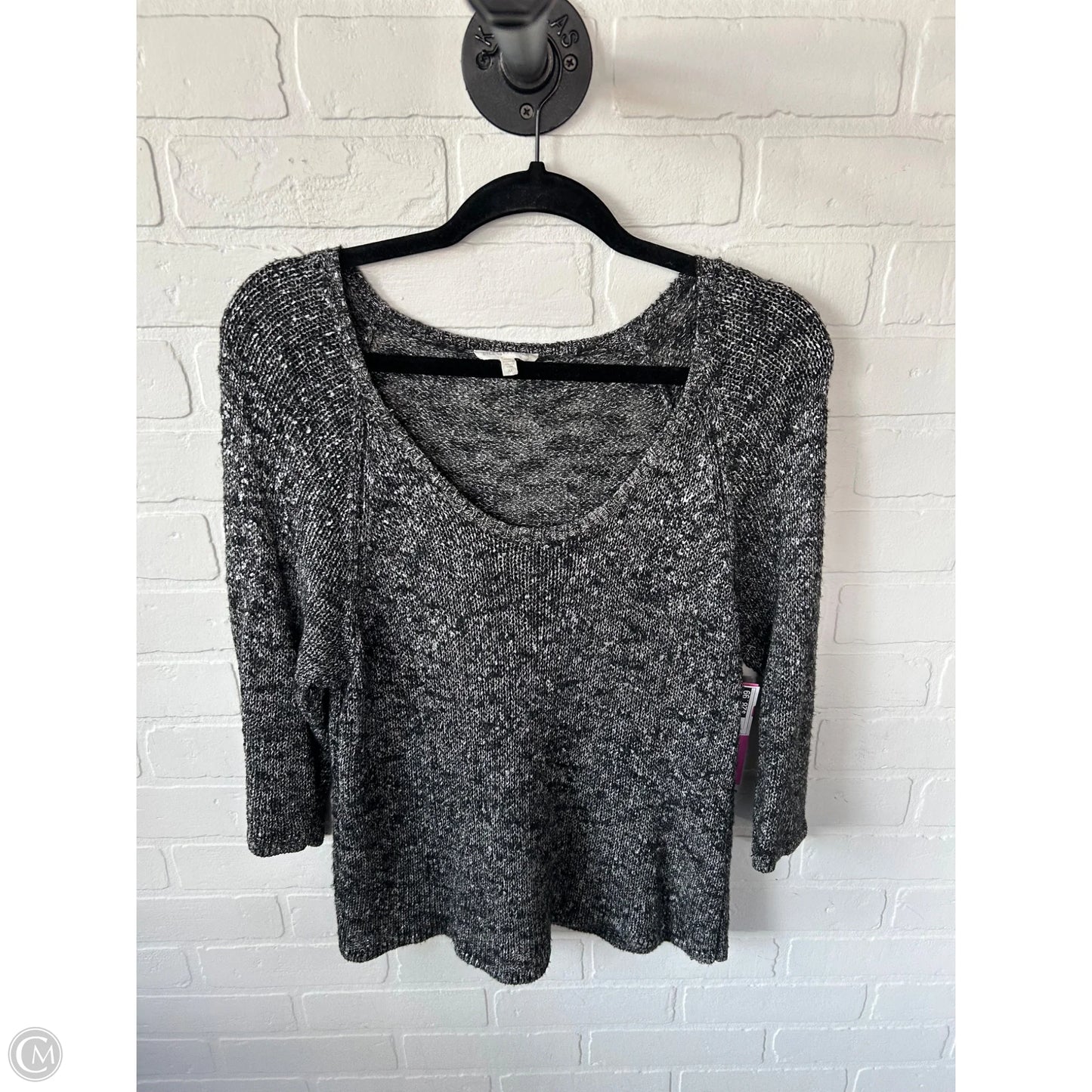Sweater By Eileen Fisher In Black & Grey, Size: M