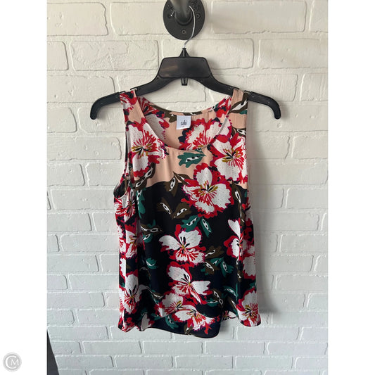 Top Sleeveless By Cabi In Black & Green, Size: M