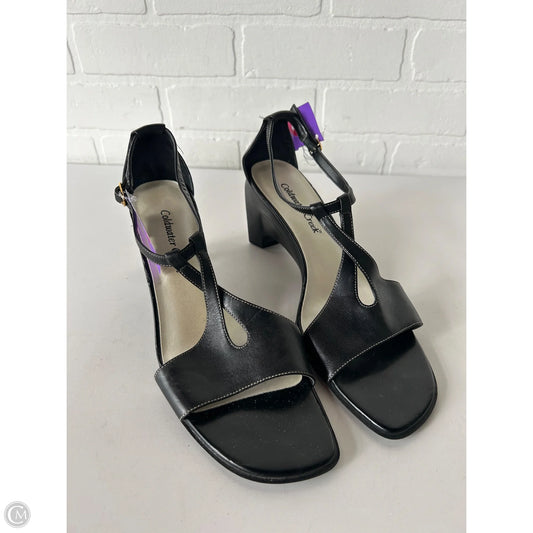 Sandals Heels Block By Coldwater Creek In Black, Size: 9.5