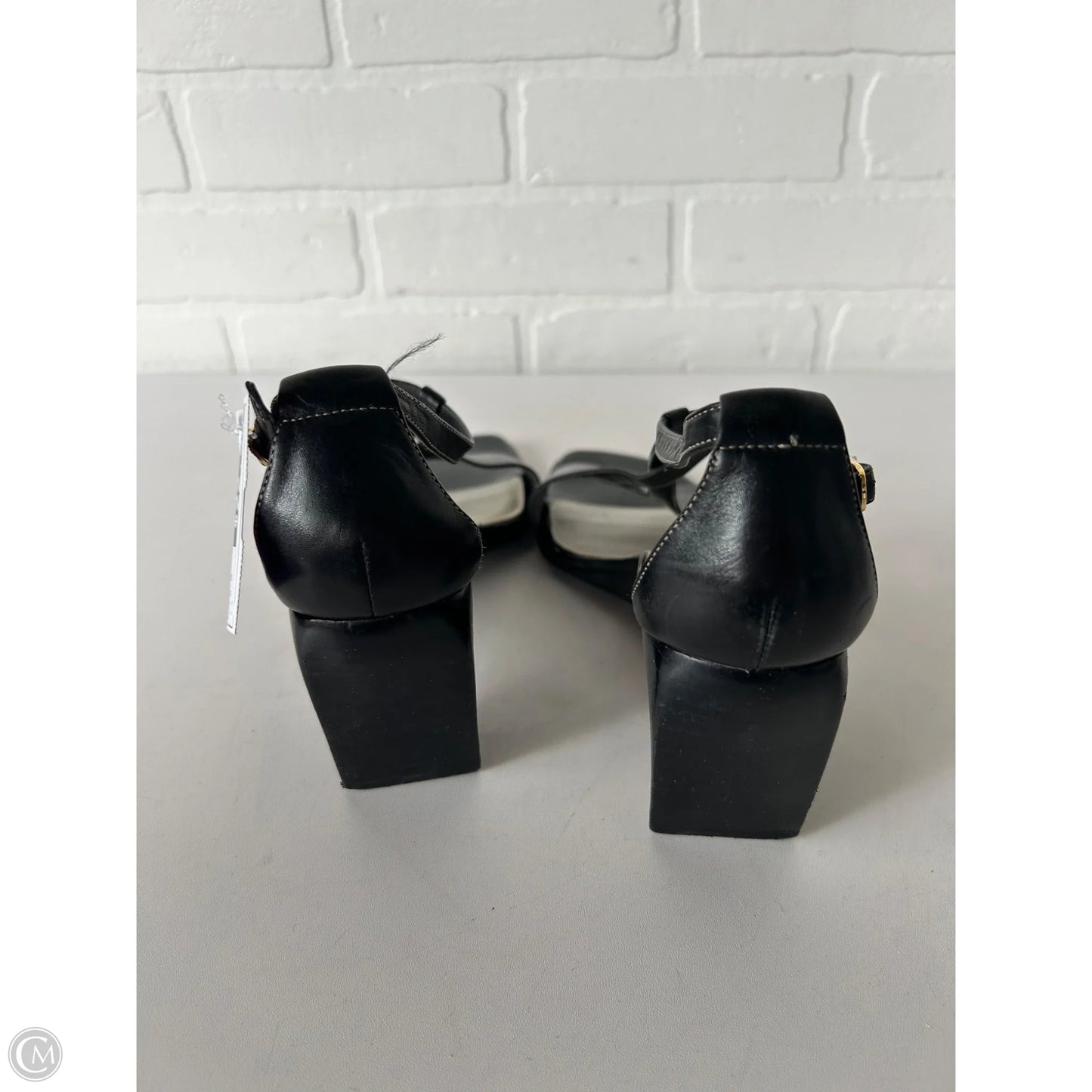Sandals Heels Block By Coldwater Creek In Black, Size: 9.5
