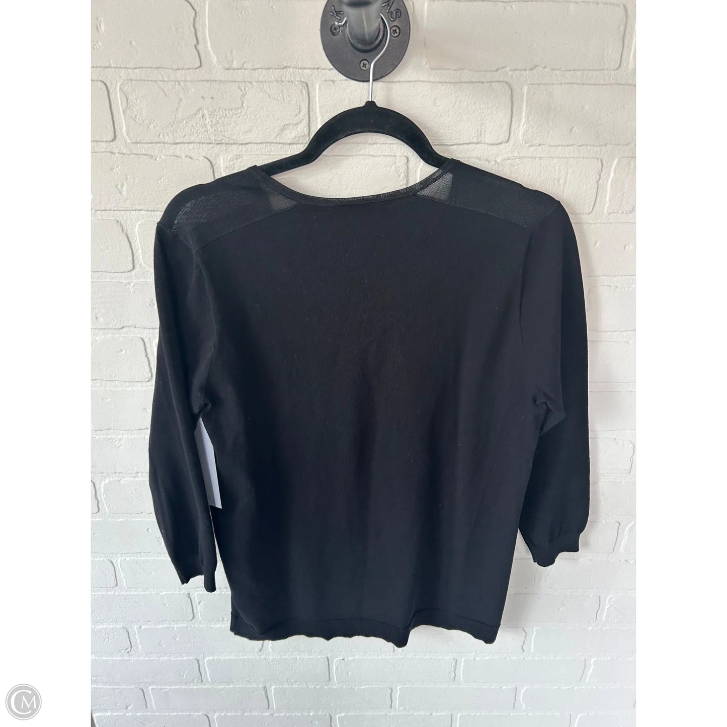 Top 3/4 Sleeve Basic By Reiss In Black, Size: M