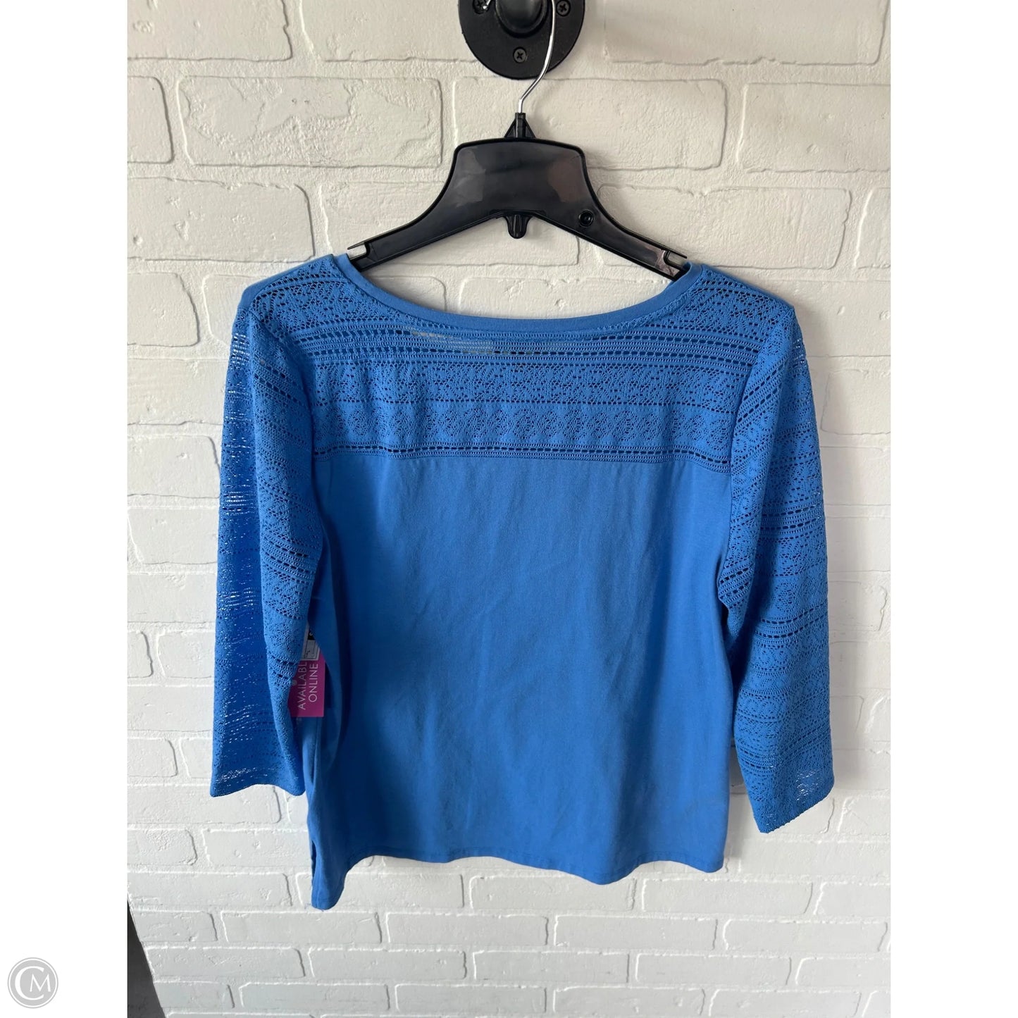 Top Long Sleeve By Talbots In Blue, Size: L