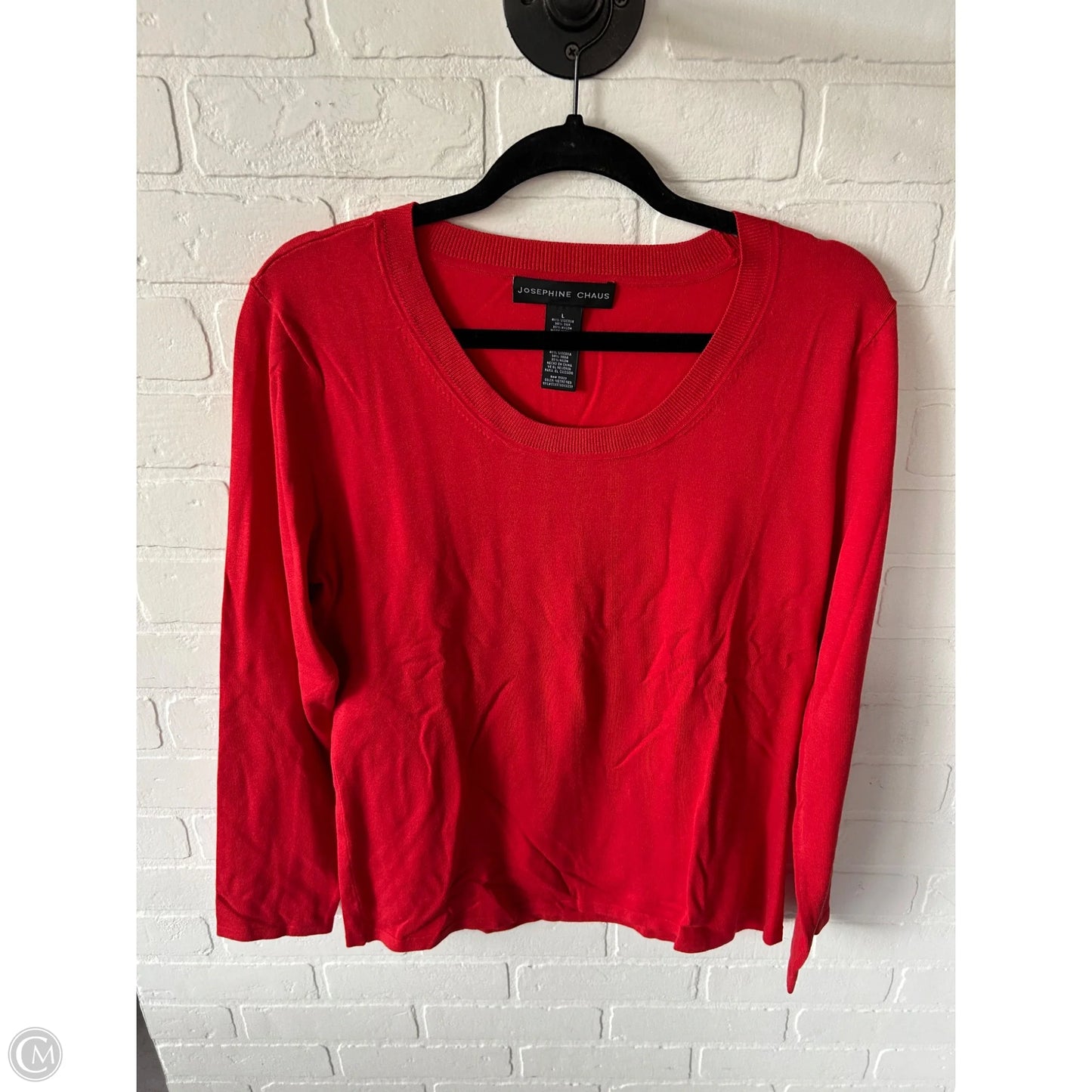 Sweater By Josephine Chaus In Red, Size: L