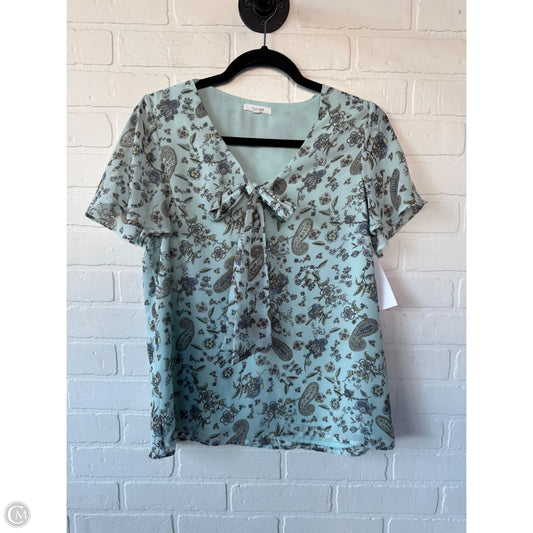 Top Short Sleeve By Pleione In Blue, Size: Xs