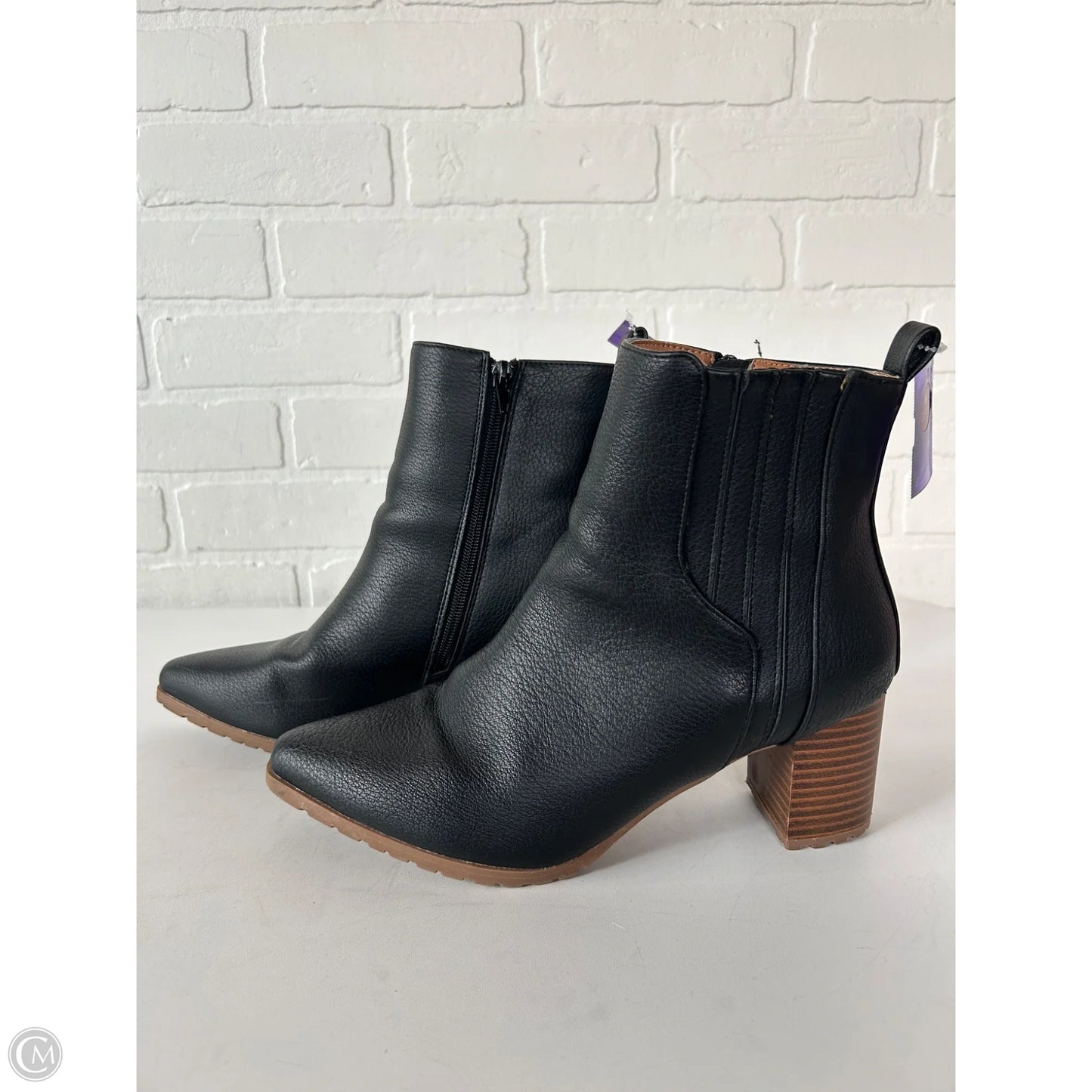 Boots Ankle Heels By Maurices In Black, Size: 9