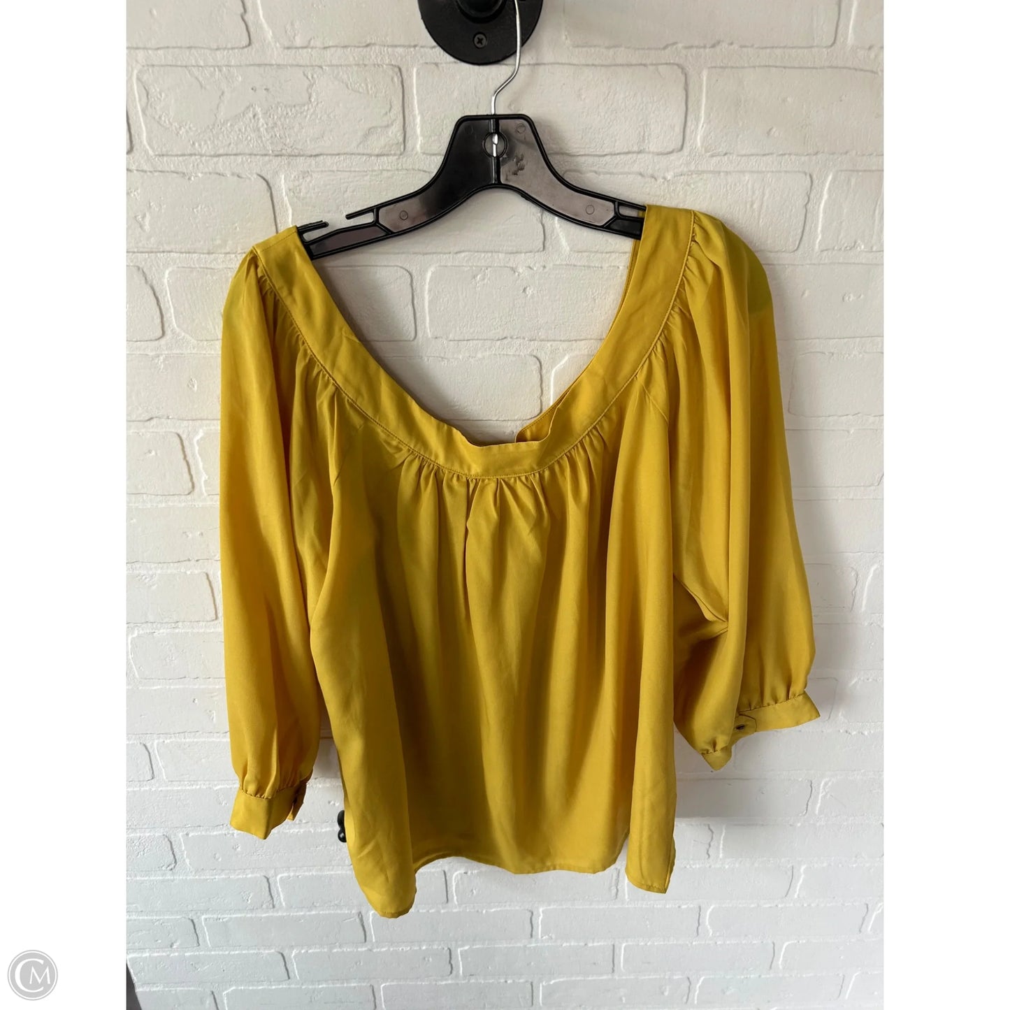 Top Long Sleeve By Maeve In Yellow, Size: L
