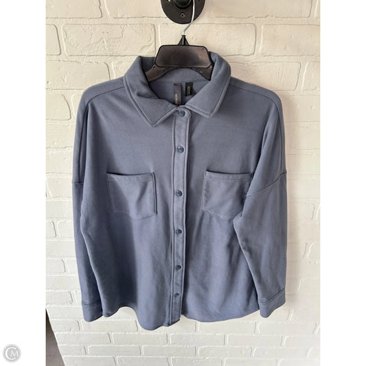 Jacket Shirt By Mondetta In Blue, Size: M