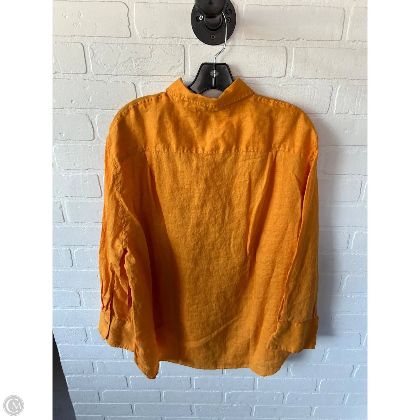 Top Long Sleeve By Zara In Orange, Size: L