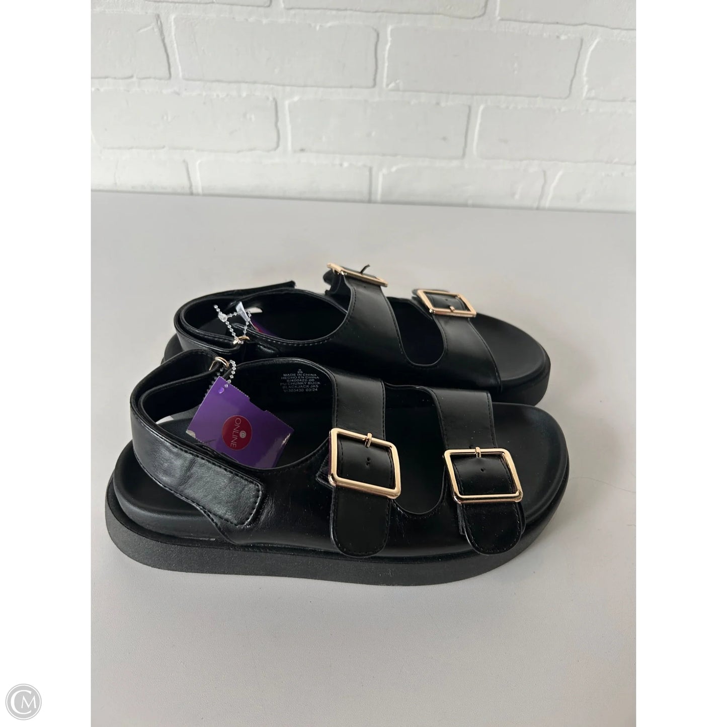 Sandals Flats By Old Navy In Black, Size: 8