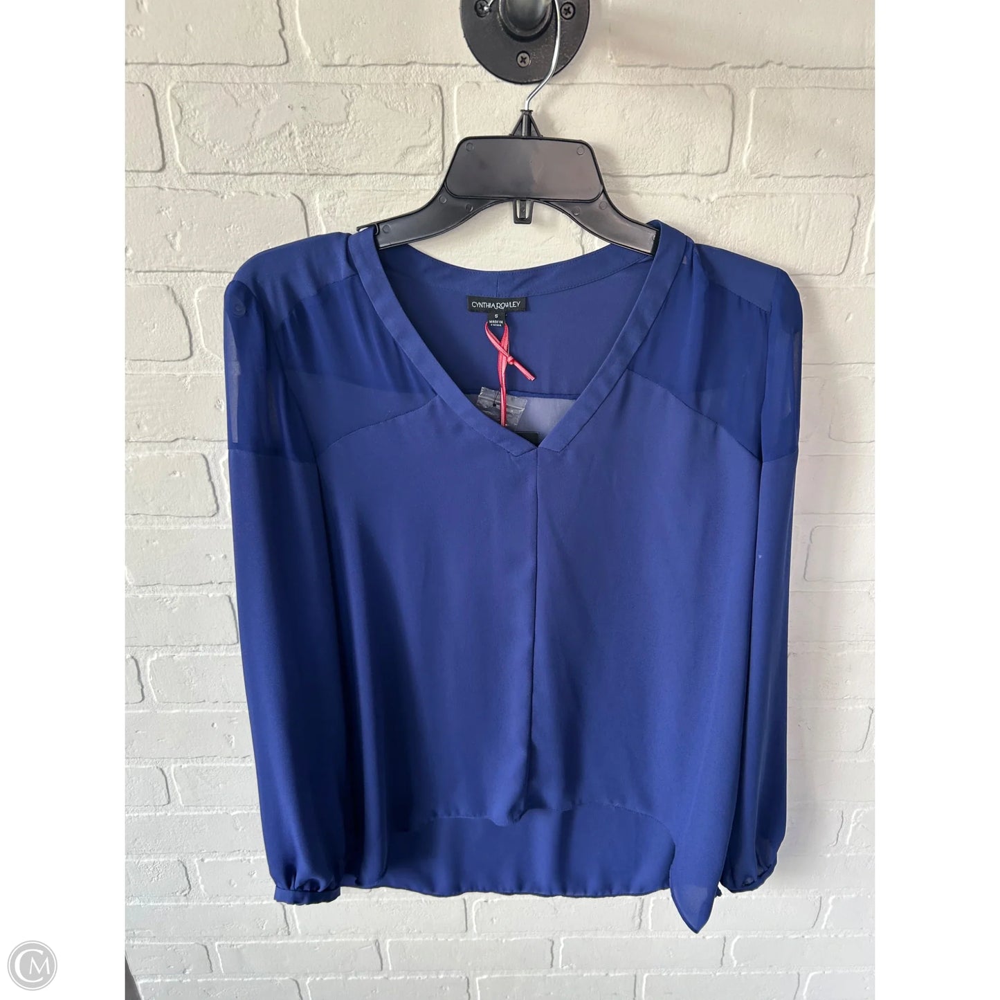 Top Long Sleeve By Cynthia Rowley In Blue, Size: S