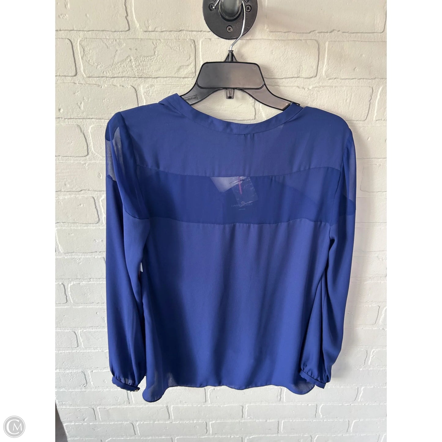 Top Long Sleeve By Cynthia Rowley In Blue, Size: S