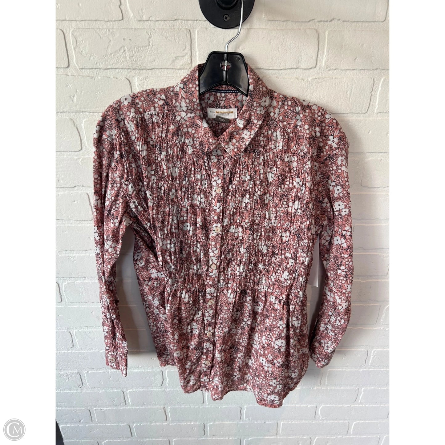 Top Long Sleeve By Pilcro In Pink & White, Size: Xs